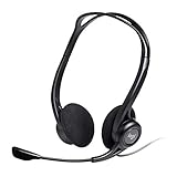 Logitech 960 Kopfhörer, Stereo-Headset, Verstellbares Mikrofon mit Rauschunterdrückung, Integrierter Lautstärkeregler, Stummschaltung, USB-Anschluss, 2.4m Kabel, PC/Mac/Laptop - Schwarz