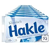 Hakle KLASSISCH Toilettenpapier– 72 Rollen, Die Sanfte Reinigung und Pflege für Wohlbefinden