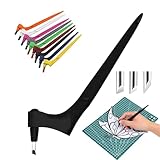 Craft Schneidwerkzeuge, 2025 Neue Edelstahl Bastelmesser Skalpell 360 Grad Präzisions mit 3 Ersatzklingen, 1 Schneidematte, Handwerkszeug Papierschneider für Handwerk Scrapbooking (Schwarz)