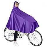 Amexo Radfahren Regenponcho Fahrrad Wasserdicht Regencape mit Kapuze Regenjacke für Elektrofahrräder Mountainbikes (DE/NL/SE/PL, Alphanumerisch, Einheitsgröße, Regular, Regular, Lila)