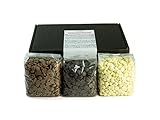 CHOCO SECRETS - Trio - 3 x 200g belgische Vollmilch, dunkle Zartbitter, Weiß, Schokolade für schokobrunnen - Schokofondue Schokolade - Kuvertüre für Schokoladenbrunnen - Ganache, Choco Drops