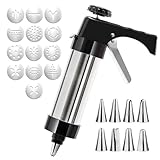 ZGXNYI Spritzen-Spritzpistole zum Backen von Kuchen Stainless Steel Cake Decorating Tools Dessert Decorating Syringe Set Icing Decoration Set DIY Baking Tools Kuchen mit Gebäck-Presspistole