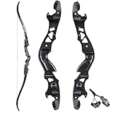 62 Zoll ILF Recurve Bogen für Erwachsene Bogenschießen Takedown Recurve Bogen ILF Wurfarme und Riser 25-60lbs Rechtshänder (25 LBS)