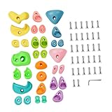 QUXVUIS Kletterwandsteine regen zu aktivem Spielen an und fördern die motorischen Fähigkeiten und die Koordination von Kindern. Klettergriffe für Kletterkurse und formen für Erwachsene.