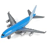 QIYUMOKE 1/400 A380 Flugzeug-Spielzeug mit Rückzugfunktion für Jungen Flugzeugmodell aus weiß lackiertem Kunststoff (14 cm Länge)