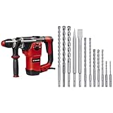 Einhell Bohrhammer TE-RH 32-1600 4F (1.600 W, 4,5 J, Hammerbohren/Bohren/Meißeln mit und ohne Fixierung, SDS-plus Werkzeugaufnahme, inkl. Koffer und SDS-Plus Bohr-Meissel-Set 12tg)