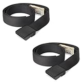 Nylon Taillengürtel, 2 Stück Reisegürtel, Geldgürtel,Geldgürtel mit Reißverschluss, für Männer, Frauen, Reise, Outdoor und Diebstahlschutz, Schwarz