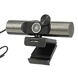 Full HD Webcam, 2K 30 Frame Autofokus USB Webcam mit Integriertem Mikrofon, Objektivabdeckung, Weitwinkelkamera, für Anrufe, Videokonferenzen, Live Streaming