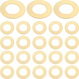 NIYANGLE 50 Stück Verzinnte Flach Unterlegscheiben aus Kupferplattiertem Eisen 0,39 Innendurchmesser 0,79 Außendurchmesser Korrosionsbeständig für Reparaturen im Außenbereich