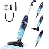 Aspiron Stabstaubsauger mit Kabel, 20000Pa stielstaubsauger mit Kabel, 6-in-1 Staubsauger Beutellos mit 1L Kapazität, 5M Kabel, 600W Handstaubsauger für Sofas, Teppich, Fliesen und Böden