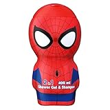 Air-Val International Spiderman Duschgel & Shampoo − 3D Figur mit tollem Duft, für Kinder und Erwachsene (400 ml)