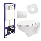 Belvit WC-Vorwandelement Wand WC SET WC-Sitz Soft Close Komplettset Spülkasten NEU OVP, Keramik