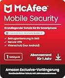 McAfee Mobile Security, Virenschutz-Software für 1 Gerät (Android/iOS), 1-Jahres-Abonnement, mit automatischer Verlängerung [Exklusives Amazon-Abonnement]
