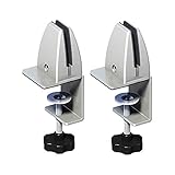 2PCS Sneeze Guard Clamp, Schreibtisch-Sichtschutzklemmen, Office Desk Divider Clip, Screen Partition Clip, Klemmhalter für Plexiglas-Tischklemme für Spuckschutz