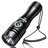 Wurkkos DL02 Tauchlampe, 3000 Lumen Tauchen Taschenlampe wiederaufladbar, IPX8 Wasserdicht, Superhell LED Unterwasser Taschenlampe mit Betriebsanzeige für Unterwasser Tiefseehöhle bei Nacht