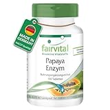 Fairvital | Papaya Enzym Tabletten - 100 Tabletten - HOCHDOSIERT - VEGAN - mit Papain, Amylase und Protease