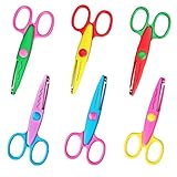 6 Stück Zickzackschere Kinder, Handsichere Kinders-Werkzeuge, Verwendet für Vorschulschulbildung Papierschneidwerkzeuge, Handgefertigte Handwerkszeuge Zickzack-Werkzeuge