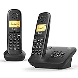 Gigaset A270A Duo - Schnurloses DECT-Telefon mit 2 Mobilteilen, Anrufbeantworter und einem großen, beleuchteten Display - Brillante Audioqualität - 200 Stunden Standby-Zeit - großes Telefonbuch,