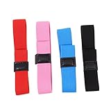 VALICLUD 4 Stück Bento Gummiband Teiliges Elastisches Fixierband für Lunchboxen Tragbar Verschleißfest für Haushalt und Unterwegs Rot Blau und Schwarz