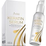 Vitamins Haar Serum Keratin Haarpflege - Biotin, Kollagen und Castor Oil Anti Frizz Haarserum - Kokosöl Hitzeschutz Finish Protein Treatment für kaputte trockene Haare