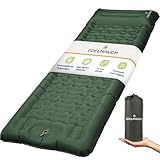 Edelhauch Isomatte Ultraleicht 12cm dick, faltbar mit integrierter Fußpumpe & Kissen – vielseitig einsetzbar als Camping Matratze, Isomatte Faltbar, Schlafmatte, Auto Matratze & Luftmatratze Camping