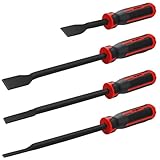 Dichtungsschaber, Dichtungsschaber-Set, 4-teilig, Carbon-Automobil-Schaber-Set mit Metall Schlagköpfen, 2,3 cm, 2,3 cm, 1,1 cm, 0,8 cm Kfz Werkzeug-Satz zum Entfernen von Dichtungen, Kleberesten usw.