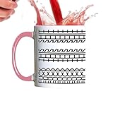 Filigrane Keramik-Kaffeetasse, versteckte Botschaft, Teetasse, F.ck This Shit, Keramik-Kaffee-Trinkgeschirr mit Griff für Arbeit, Freund