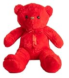 Gustaw Teddybär Groß XXL Dulce - Plüschbär, Kuschelbär XXL Plüschtier, Spielgefährte und Deko in einem - Stofftier, Plüschtier Kuscheltier Giant Teddy Bear (Rot, 90cm)