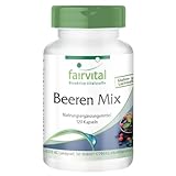 Fairvital | Beeren Mix - Antioxidantien Kapseln - HOCHDOSIERT - VEGAN - 120 Kapseln - 8 Beeren mit Spirulina