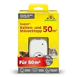Neudorff Sugan Ratten- und MäuseStopp 50 m² - Ultraschall vertreibt Ratten und Mäuse sofort und dauerhaft aus Haus, Keller und Garage. Anti Gewöhnungseffekt, 1 Stück