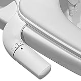 WITHLENT Bidet Einsatz Für Toilette - Ultra Slim Nicht Elektrisch Einsatz Für Toilette,Doppel Düse Bidet Toilettenaufsatz,Front- und Heckreinigung,WC-Aufsatz,Po-Dusche, Taharet,Weiß