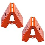 2 Stück Stahl-Sägebockhalterungen mit 100 kg Kapazität (ein Paar), einfach zu bedienende Sägebock-Halterungen aus Metall für kompakte Lagerung