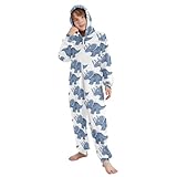 Reiacy Cartoon Triceratops Muster Kinder Einteiler Pyjama Einteiler Nachtwäsche Jumpsuits für Mädchen und Jungen, mehrfarbig, 13 Jahre