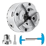 VEVOR KP2-3/4 Drehbankfutter 4-Backen φ70mm Backenfutter aus 45# Klemmbereich 30–47mm Spannfutter-Innengewinde 1x8 TPI Drehbank Ausrichtungsgenauigkeit ≤0,3mm Drechselfutter Drehmaschinenfutter