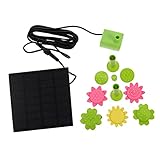 Supvox 1 Satz Solarbrunnen Pumpe für Garten Praktische Teichpumpe mit Einzigartigem Blüten Design Energiesparend und Leise für Teiche und Gartenlandschaften