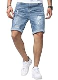 Meilicloth Jeans Shorts Kurze Herren Shorts Sommer Denim Western Casual Himmelblau 3XL