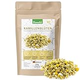 Biomatea Kamillenblüten – 100 g ganze getrocknete Kamillenblüten – naturbelassen & sonnengetrocknet – für ca. 60 Tassen Kamillentee – loser Kräutertee – in Deutschland abgefüllt