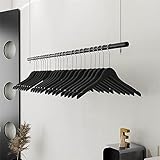 Generisch Verstellbare, wandmontierte Metallgarderobe, kreativer schwarzer Kleiderständer für Einzelhandelsgeschäfte, höhenverstellbar, deckenmontierbar, stilvolle Präsentationslösung für Kleidung