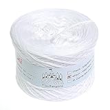 Bobbel einfarbig 100g - 380m 4 fädig Bobbel Wolle Farbverlaufsgarn handstrickgarn stricken häkeln (Weiß)