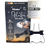 Premium Nasenpflaster Schwarz, 60er Pack Nasenstrips, gegen Schnarchen, Extra Halt für Sport & bessere Schlafqualität, besser Atmen bei verstopfter Nase, Nasal Strips