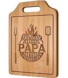 Giftasy Geschenk Papa Weihnachten - Graviertes Bambus Schneidebrett, Geschenke für Papa, Papa Geschenk Geburtstag, Geburtstagsgeschenk für Papa, Bester Papa Geschenke