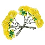 VALICLUD 144 Stück Teiliges Künstliche Papierblumen Gelb Realistisch Gestaltete Deko für Zuhause und Büro Pflegeleichte Künstliche Pflanzendekoration als Tisch und Desktop Ornament