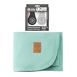 Cloby CBY-SET-SBL-RBLA Set UV-Schutz-Decke Sea Blue und reflektierende magnetische Clips schwarz