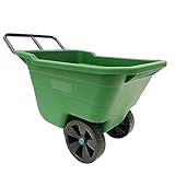 Thanaddo Gartentrolley mit 90 Liter, Transportkarre Gartenkarre Transportwagen Gartenwagen Trolley für Garten (Grün)