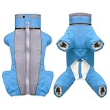 Hundejacke Hundemantel Wasserdicht Fleece gefüttert Warme Winterjacke Hunde Bekleidung für Winter Herbst