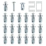 20stks Blütenblattmuttern aus Kohlenstoffstahl, M5 M6 Verzinkte Hohl Spreizmutter, Blütenblatt Spreizdübel, Hohlraumdübel Metall, Spreizmutter mit Schraube, Jack Mutter für Trockenbau Kunststoff