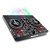 Numark Party Mix Live DJ Controller mit Lautsprechern, Lichtshow, 2 Decks, Mixer, Audio Interface und Serato DJ Lite