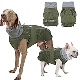 FePen Hundejacke Wintermantel, Großer Hundemantel, warme Hundejacke für den Winter, Wasserabweisend, Winddicht, Reflektierende Weste, Hundejacken für den Winter (Green, XL)