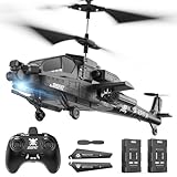 DEERC RC Helikopter: 2.4 GHz Fernbedienung,30 Minuten Flugzeit, 2 Batterien, LED-Lichter, Höhenhaltefunktion, Hubschrauber ferngesteuert Kinder für Kinder und Erwachsene 14 15 16 Jahre