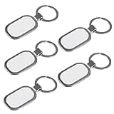 Gatuida 5 Stück Teiliges Metall Schlüsselanhänger Blank Oval Sublimierbar DIY Foto Schlüsselring Langlebig Personalisierbar als Anhänger für Individuelle Schlüsselbund Gestaltung